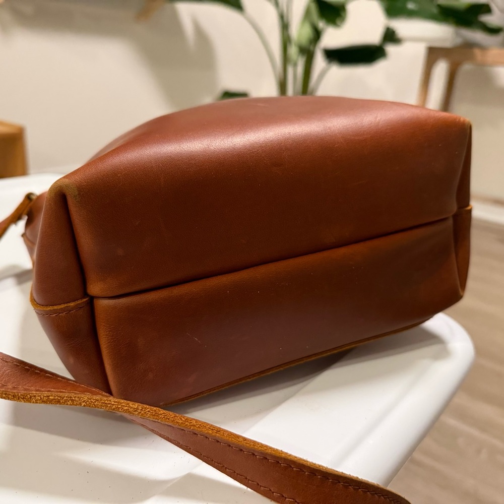 Portland Leather Goods Mini Crossbody Tote in Honey - Picture 3 of 5